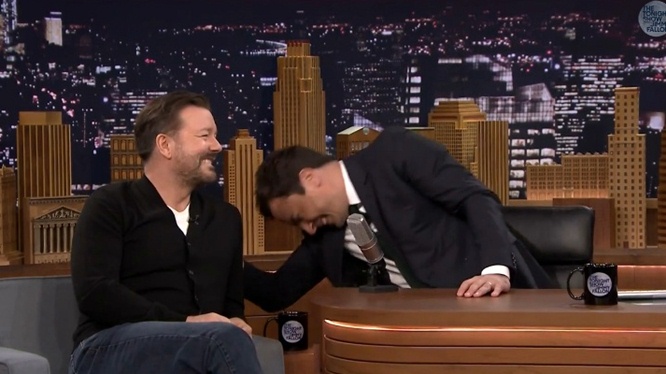 ricky gervais tonight show with jimmy fallon