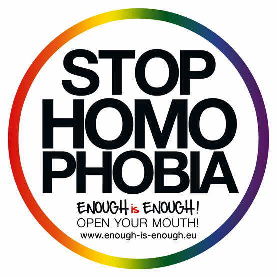 stop homophobia button