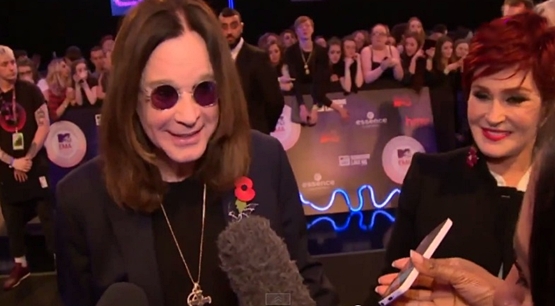 ozzy and sharon osbourne on red carpet