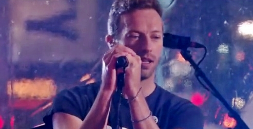 chris martin and u2 at RED world aids day