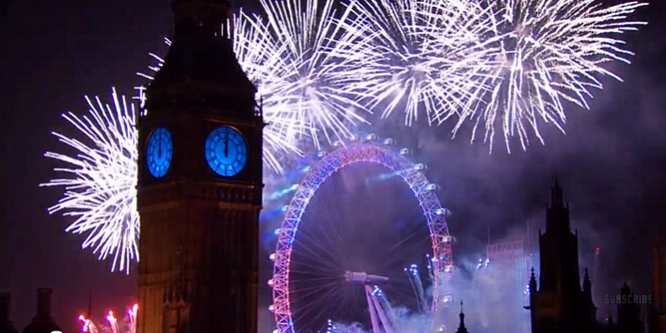 london new year fireworks 2016