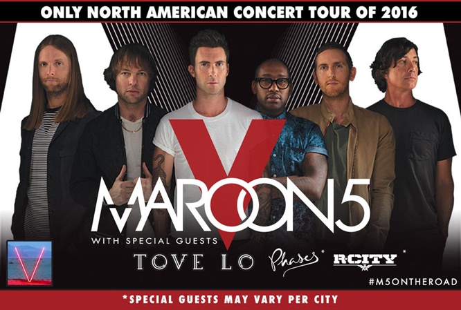 Maroon 5 Tove Lo concert tour