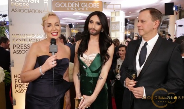 Conchita Wurst Golden Globes Interview: Je Suis Charlie and Freedom of Speech (Video)
