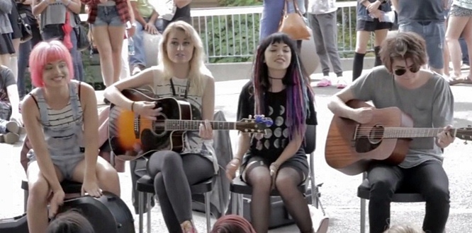 Watch Hey Violet’s Cool Acoustic ‘Blank Space’ Cover Live in Seattle