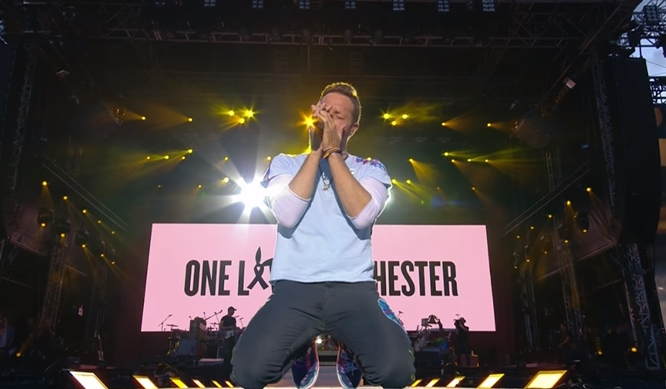 Coldplay’s Chris Martin Gives Emotional Performance of ‘Fix You’ at One Love Manchester Concert (Video)