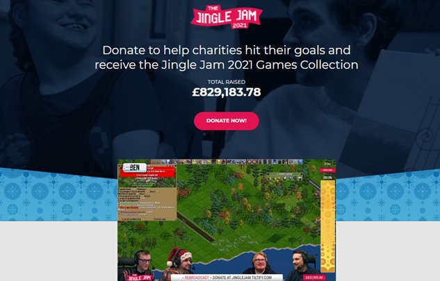 Yogscast Jingle Jam 2021 raises over $1 million on first day of 14-day