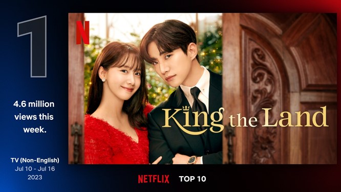 King the Land BACK at #1 on Netflix Non-English TV Shows for week of July 10 -16 — Yay!