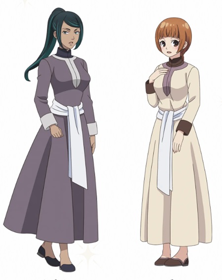 Character designs for Hikami and Ann from Nina the Starry Bride