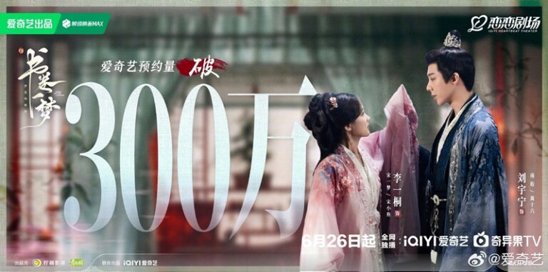A Dream Within a Dream grabs 3 million reservations – celebratory visual drops of Liu Yu Ning and Li Yi Tong