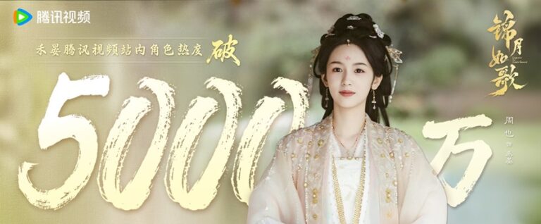 He Yan from Legend of the Female General (aka Zhou Ye) exceeds 50 million in character popularity points