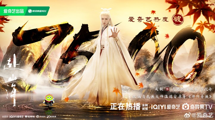 The Journey of Legend exceeds 7500 on iQIYI’s heat index